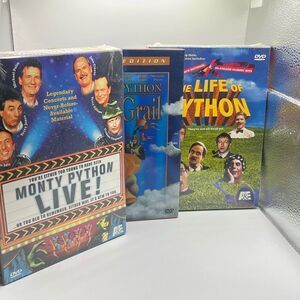 Lot of Monty Python DVDs Life of Python, Holy Grail, and Live!